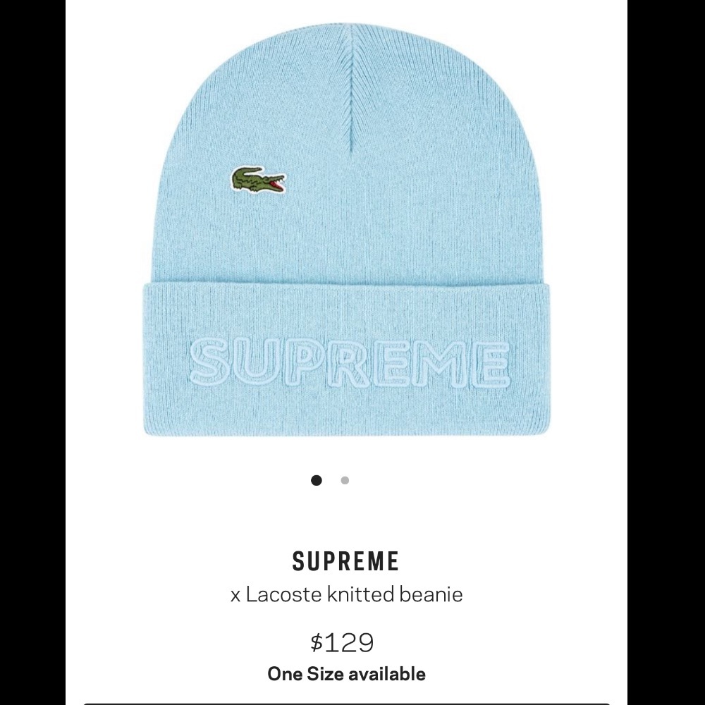 Authentic baby blue supreme hat/beanie